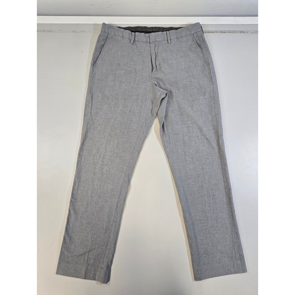 J.Crew Bowery Slim Fit Dress Pants Mens 34x31 Grey 100% Cotton Trousers